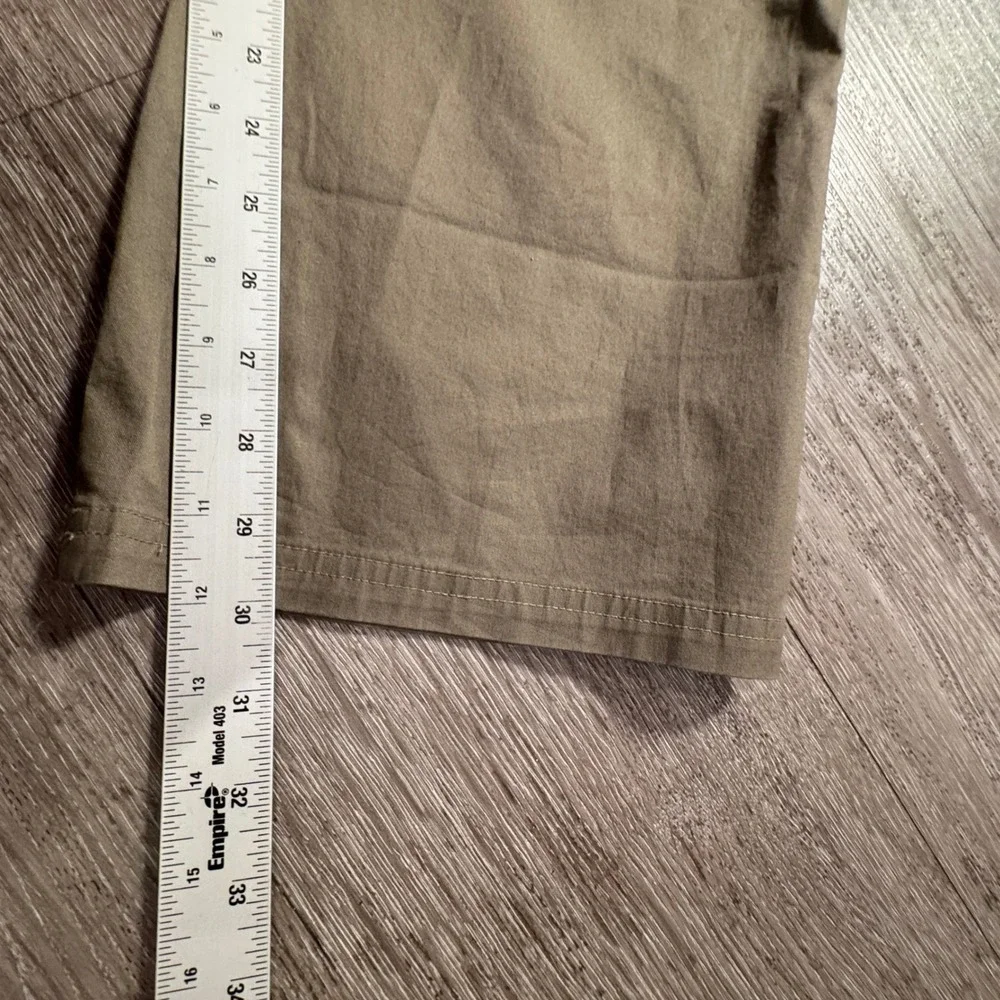 Columbia Pants Men 34 Green Cotton Stretch Regular Fit Hiking Trail AM0449 36x30